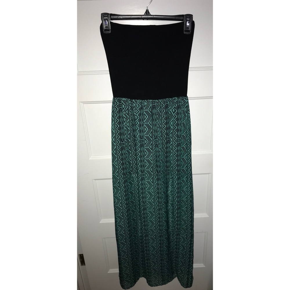 Strapless Tribal Maxi Dress